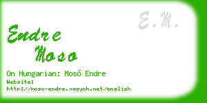 endre moso business card